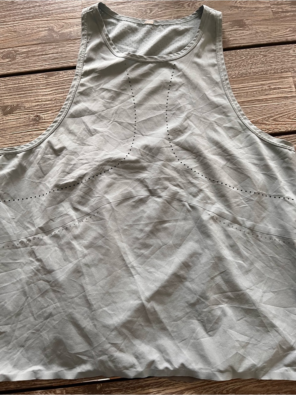 LULULEMON grey/blue Racerback Tank Top. - Picture 2 of 10